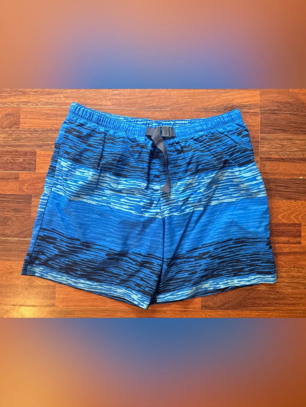Men's Columbia Blue Patterned Swim Shorts